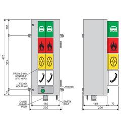 Light Column type ITS-04-ER-230-A w/LampTest & 4 symbols i.a.t. I-12602-1